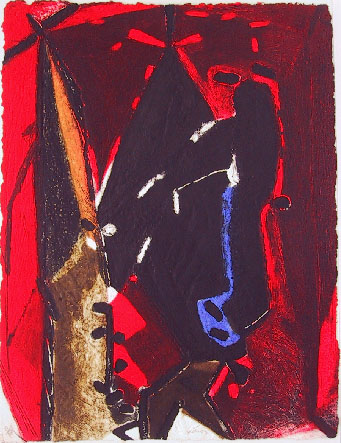 Helenon Embrasement red in blue 1